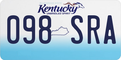 KY license plate 098SRA