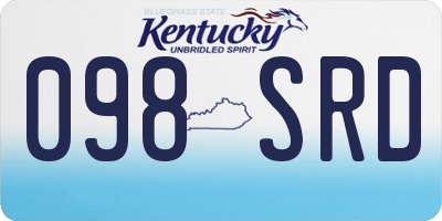 KY license plate 098SRD
