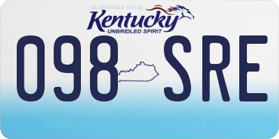 KY license plate 098SRE