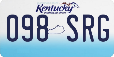 KY license plate 098SRG