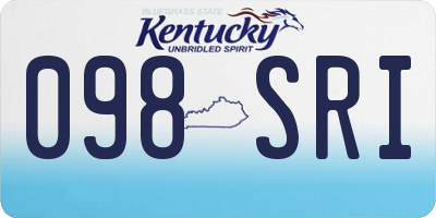 KY license plate 098SRI