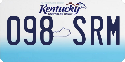 KY license plate 098SRM