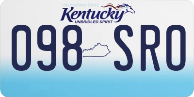 KY license plate 098SRO