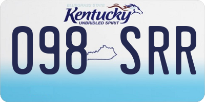 KY license plate 098SRR