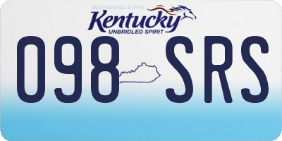 KY license plate 098SRS