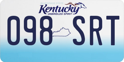 KY license plate 098SRT