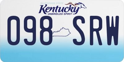 KY license plate 098SRW