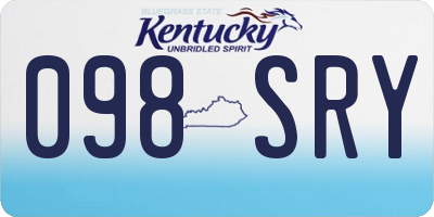 KY license plate 098SRY