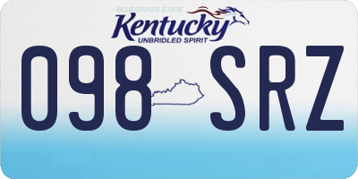 KY license plate 098SRZ