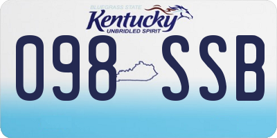 KY license plate 098SSB