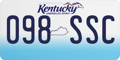 KY license plate 098SSC