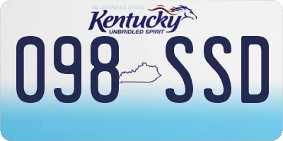 KY license plate 098SSD