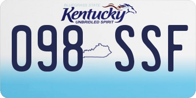 KY license plate 098SSF