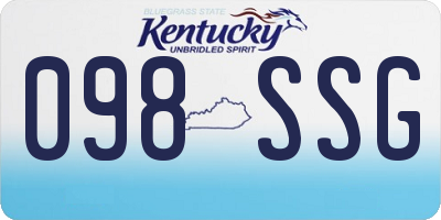 KY license plate 098SSG