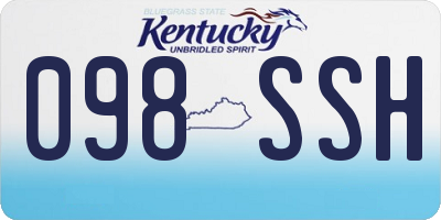 KY license plate 098SSH