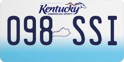 KY license plate 098SSI