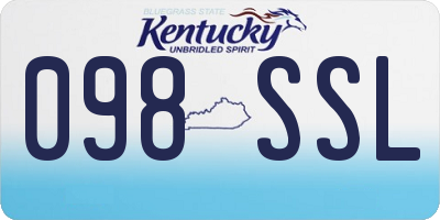 KY license plate 098SSL