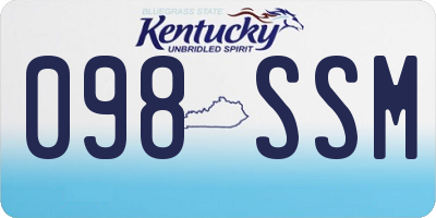 KY license plate 098SSM
