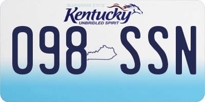 KY license plate 098SSN