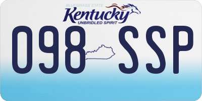 KY license plate 098SSP