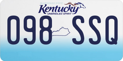 KY license plate 098SSQ