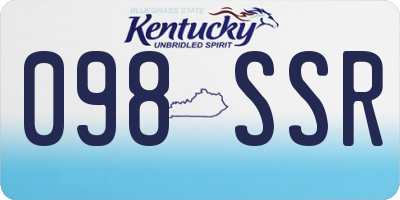 KY license plate 098SSR