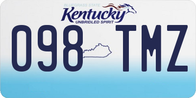 KY license plate 098TMZ