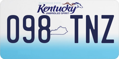 KY license plate 098TNZ