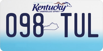 KY license plate 098TUL