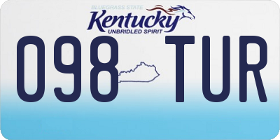 KY license plate 098TUR