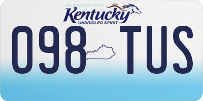 KY license plate 098TUS