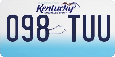 KY license plate 098TUU