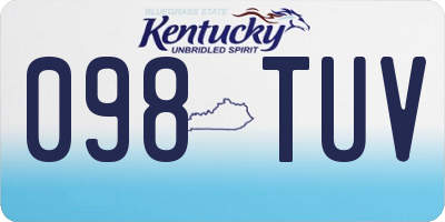 KY license plate 098TUV