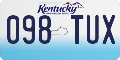 KY license plate 098TUX