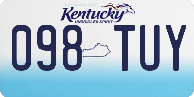 KY license plate 098TUY