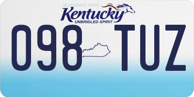 KY license plate 098TUZ