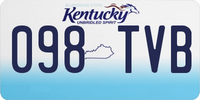 KY license plate 098TVB