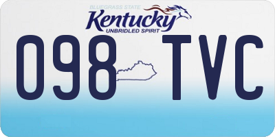 KY license plate 098TVC
