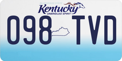 KY license plate 098TVD