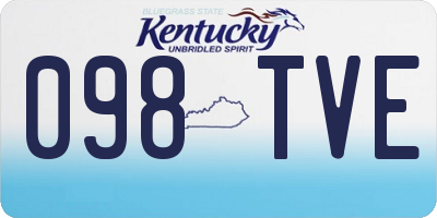 KY license plate 098TVE