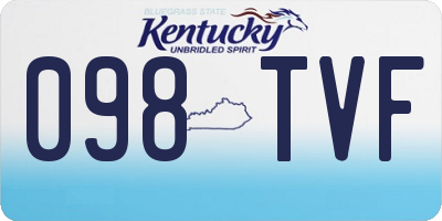 KY license plate 098TVF