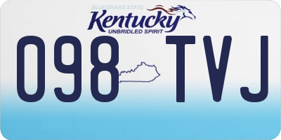 KY license plate 098TVJ