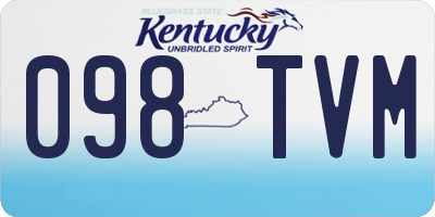 KY license plate 098TVM