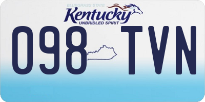 KY license plate 098TVN