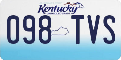 KY license plate 098TVS