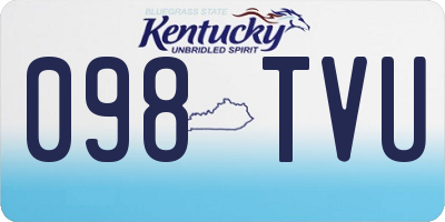 KY license plate 098TVU