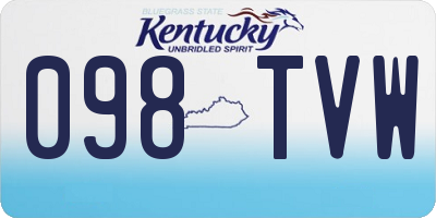 KY license plate 098TVW
