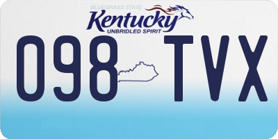 KY license plate 098TVX