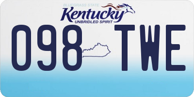 KY license plate 098TWE