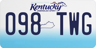 KY license plate 098TWG